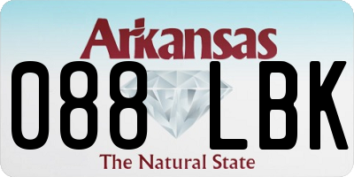 AR license plate 088LBK