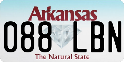 AR license plate 088LBN