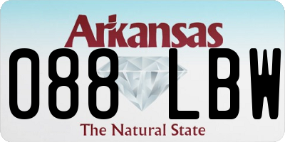 AR license plate 088LBW
