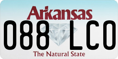 AR license plate 088LCO