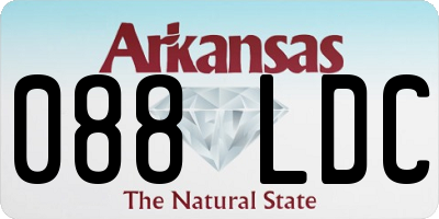 AR license plate 088LDC
