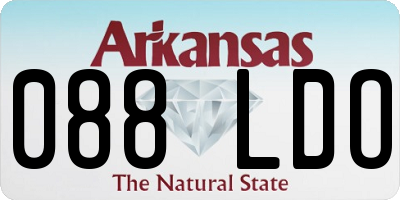 AR license plate 088LDO