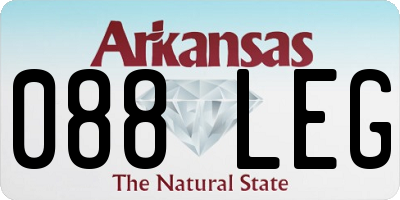 AR license plate 088LEG