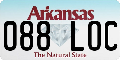AR license plate 088LOC