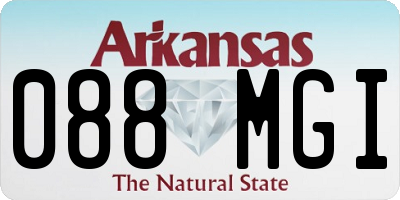AR license plate 088MGI