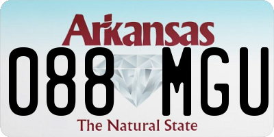 AR license plate 088MGU