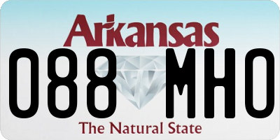 AR license plate 088MHO