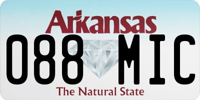 AR license plate 088MIC