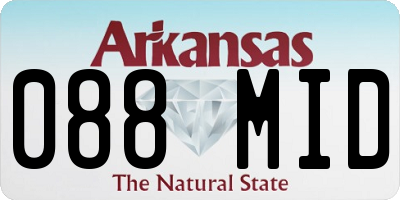 AR license plate 088MID