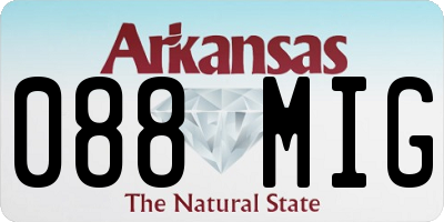 AR license plate 088MIG