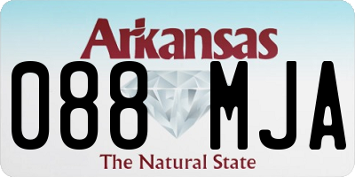 AR license plate 088MJA