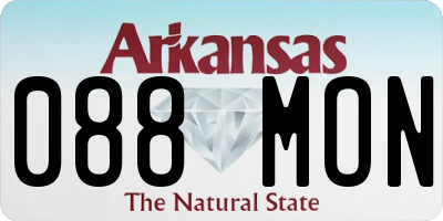 AR license plate 088MON