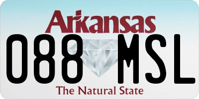 AR license plate 088MSL