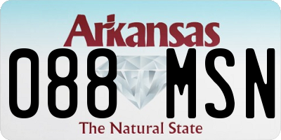 AR license plate 088MSN