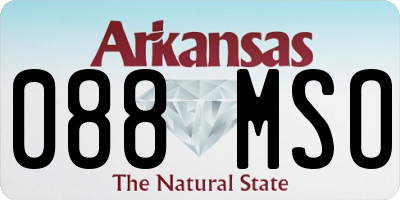 AR license plate 088MSO