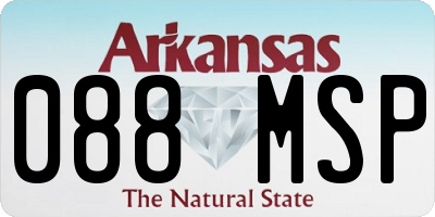 AR license plate 088MSP
