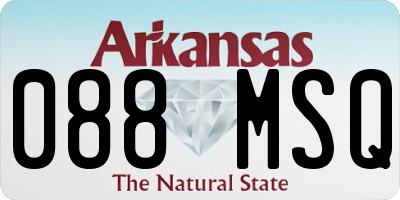 AR license plate 088MSQ