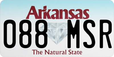 AR license plate 088MSR