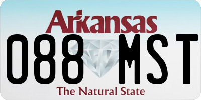 AR license plate 088MST