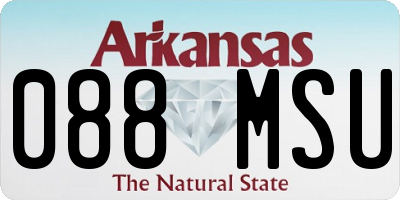 AR license plate 088MSU