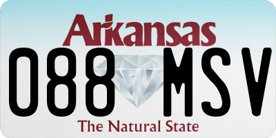 AR license plate 088MSV