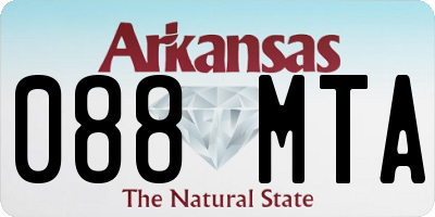 AR license plate 088MTA