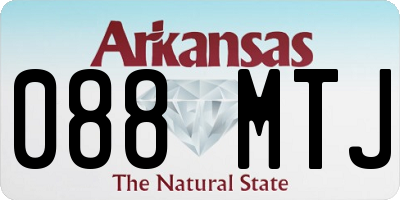 AR license plate 088MTJ