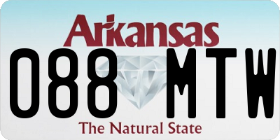 AR license plate 088MTW