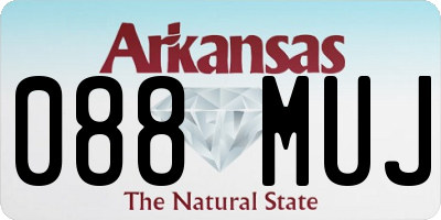 AR license plate 088MUJ