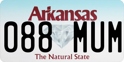 AR license plate 088MUM