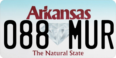 AR license plate 088MUR