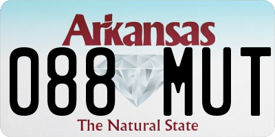AR license plate 088MUT