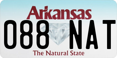 AR license plate 088NAT