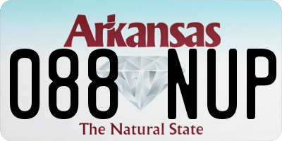 AR license plate 088NUP