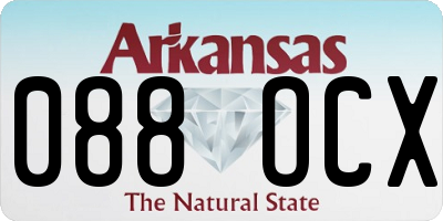 AR license plate 088OCX