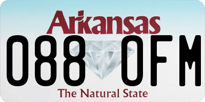 AR license plate 088OFM