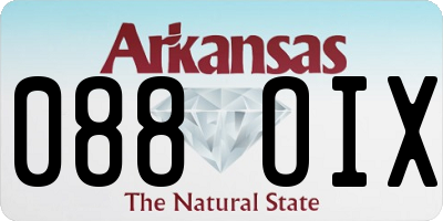 AR license plate 088OIX