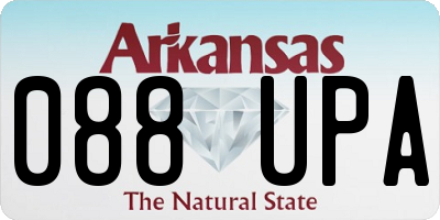 AR license plate 088UPA