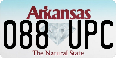 AR license plate 088UPC