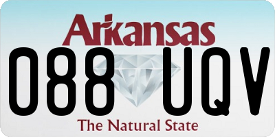 AR license plate 088UQV