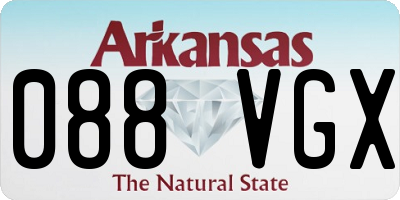 AR license plate 088VGX