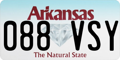 AR license plate 088VSY