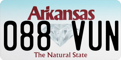 AR license plate 088VUN