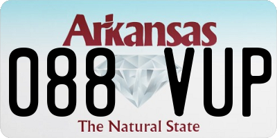 AR license plate 088VUP