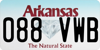 AR license plate 088VWB