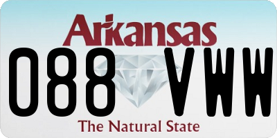 AR license plate 088VWW