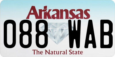 AR license plate 088WAB