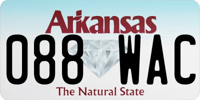 AR license plate 088WAC