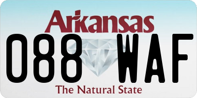 AR license plate 088WAF