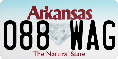 AR license plate 088WAG